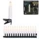 Lichtketting 30 LED kaarsen EU-stekker wit 7,3 m
