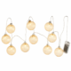 J-Line lichtketting Bollen glas amber 165 cm