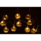 J-Line lichtketting Bollen glas amber 165 cm