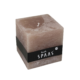 (R) Spaas stompkaars Rustic vierkant taupe 10 x 10 cm