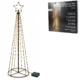 Kerstboom met LED verlichting op batterij IP44 150 cm