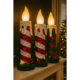 Led kaars Kerst opvouwbaar XXL 60 cm 2 assorti