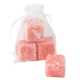 Amberblokje pure 4,5 cm organza zakje met 3 stuks