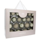 Kerstballen in koffer glas cottage green 44 stuks