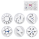 Colorations stempel weer 12,5 cm 6 stuks