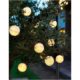 Lumineo Solar lichtslinger lampion wit 4,5 m