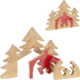 J-line kerststal mangohout 55 cm