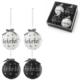 J-Line kerstballen glas Ho Ho Ho 10 cm set van 4