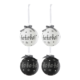 J-Line kerstballen glas Ho Ho Ho 10 cm set van 4