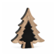 J-Line kerstboom mangohout zwart 23 cm 2-delig