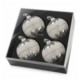 J-Line kerstballen glas Sugar 12 cm set van 4