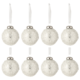 J-Line kerstballen glas Pearl 6 cm set van 8