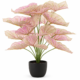 J-Line kunstplant Caladium in pot roze/groen 57 cm