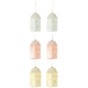 J-Line kerstballen glas House 12 cm set van 6