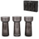 SENZA theelichthouder/vaas grijs 10 cm set van 3