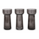 SENZA theelichthouder/vaas grijs 10 cm set van 3