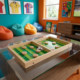 Eddy Toys slingshot voetbalspel hout 34 x 22 cm 11 delig