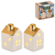 Out of the Blue kersthuisje LED 10 cm set van 2